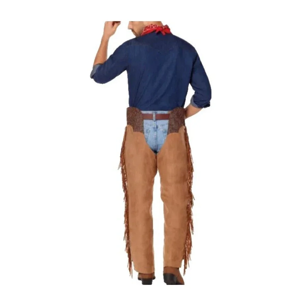 Spirit Halloween Western Cowboy Chaps Bandana & Belt Kit   Adult L  NWT - Picture 2 of 5